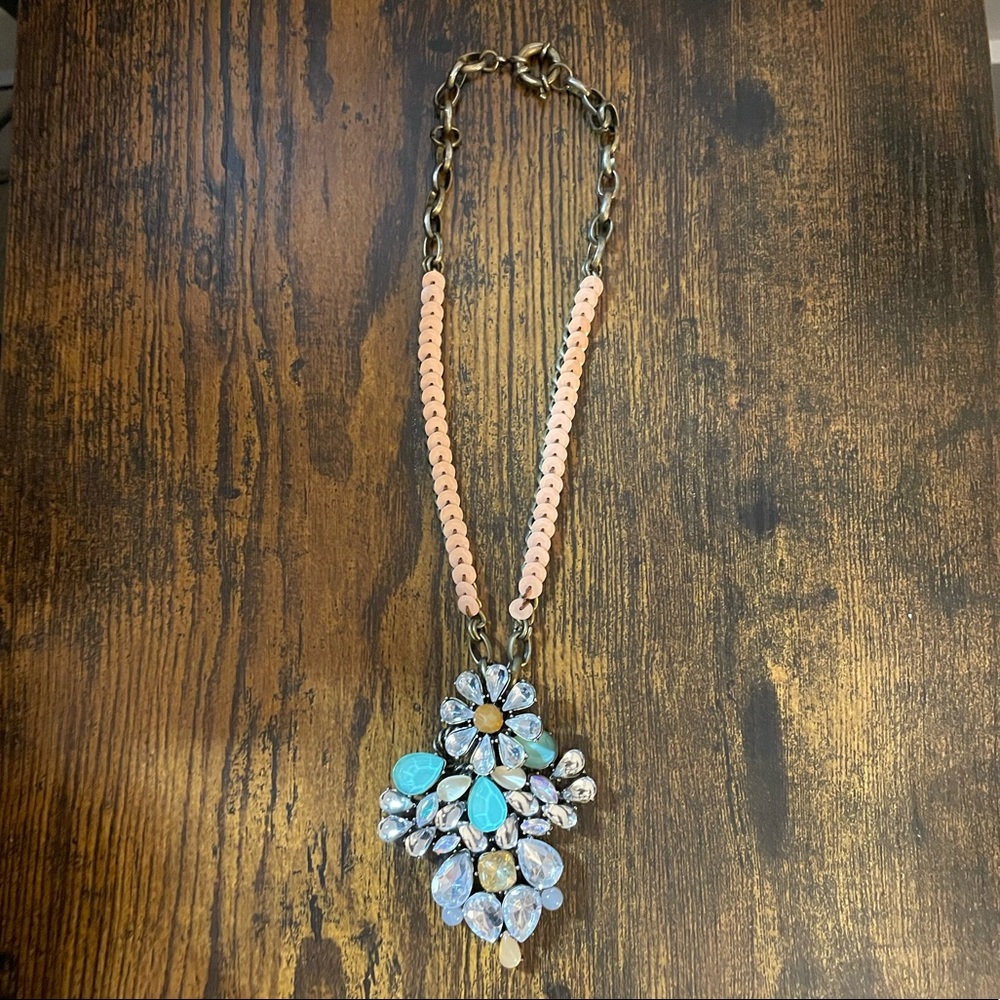 J. Crew Gold-Tone Hanging Pendant Statement Necklace